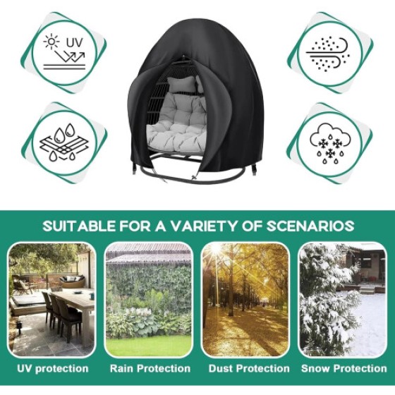 Tutup ayun ganda, pelindung furnitur kolam tiruan, tahan UV, 228,6 x 198,12 cm